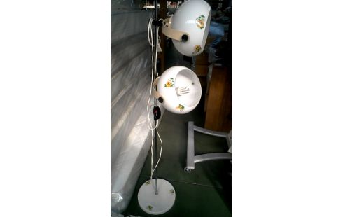 STEHLAMPE 1 IM VINTAGE-STIL WEISS PVC