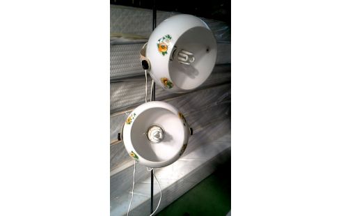 STEHLAMPE 1 IM VINTAGE-STIL WEISS PVC