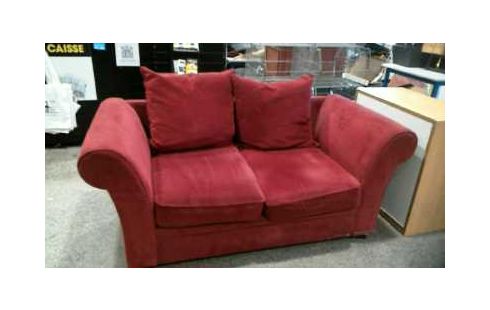 CANAPE 3 PLACES TISSU  ROUGE