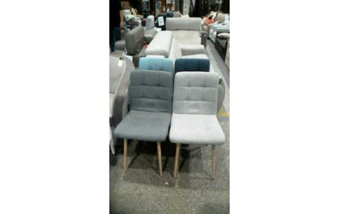 LOT DE 4 CHAISES TISSU