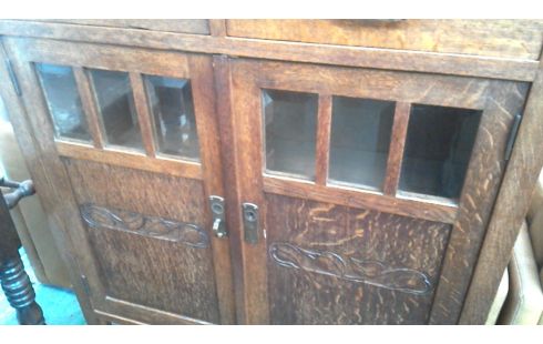 ANRICHTE. FACETTIERT, , SPIEGEL 2 TÜREN / 2 SCHUBLADEN ART DECO.