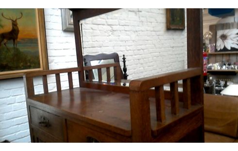 ANRICHTE. FACETTIERT, , SPIEGEL 2 TÜREN / 2 SCHUBLADEN ART DECO.