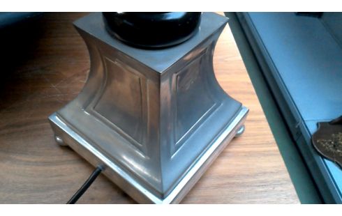 TAFELLAMP ZILVER EN ZWART