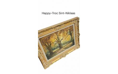 SCHILDERIJ DREEF MET BOMEN GESIGNEERD BAERT