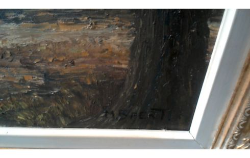 SCHILDERIJ DREEF MET BOMEN GESIGNEERD BAERT