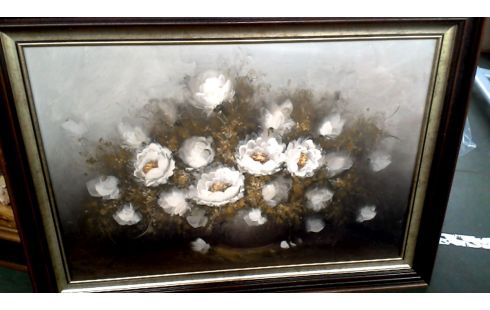 SCHILDERIJ WITTE BLOEMEN
