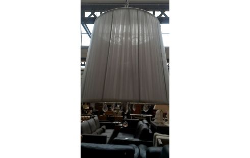 HANGLAMP GRIJS MET KRISTAL