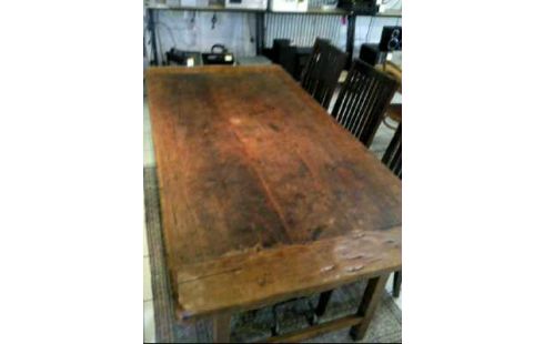 ESSTISCH HOLZ DUNKEL METALL LANDHAUSSTIL