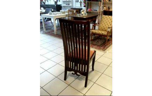 STUHL HOLZ DUNKEL SITZFL. VELOUR BRAUN
