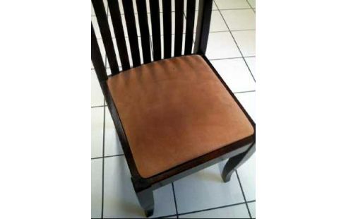 STUHL HOLZ DUNKEL SITZFL. VELOUR BRAUN